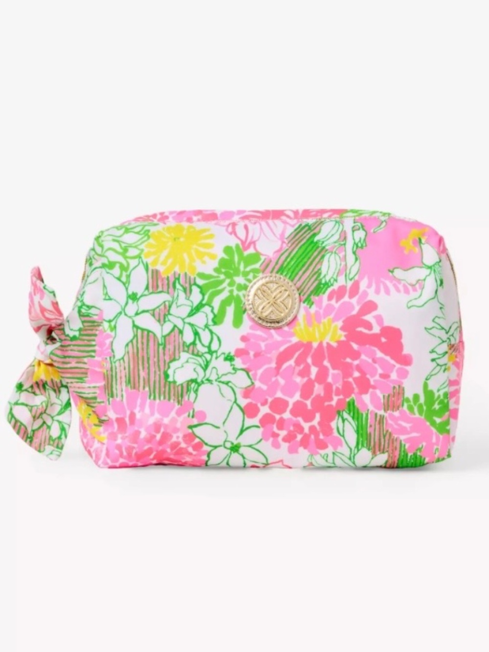 NWT Lilly Pulitzer Cosmetic Pouch Color: Resort White Mum Patch